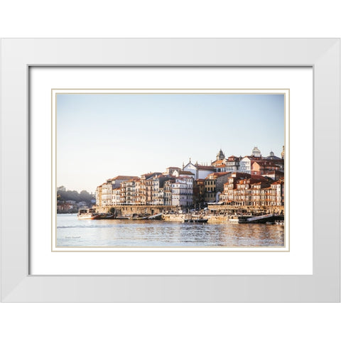 Porto I White Modern Wood Framed Art Print with Double Matting by Marshall, Laura