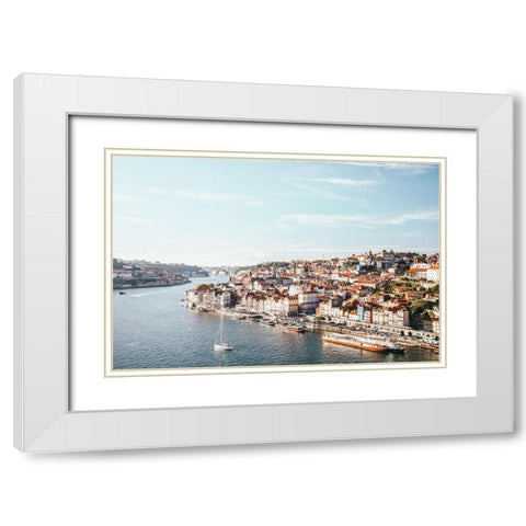Porto II White Modern Wood Framed Art Print with Double Matting by Marshall, Laura