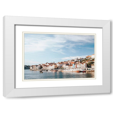 Porto III White Modern Wood Framed Art Print with Double Matting by Marshall, Laura