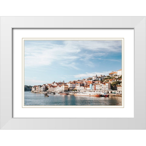 Porto III White Modern Wood Framed Art Print with Double Matting by Marshall, Laura
