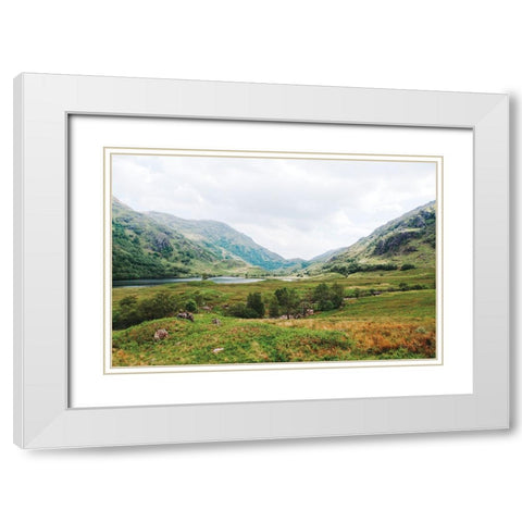 Highland Mountains White Modern Wood Framed Art Print with Double Matting by Marshall, Laura