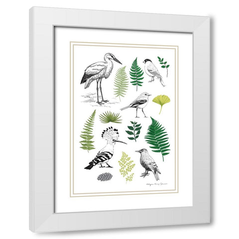 Nature Chart I White Modern Wood Framed Art Print with Double Matting by Kucwaj-Tybur, Kasia