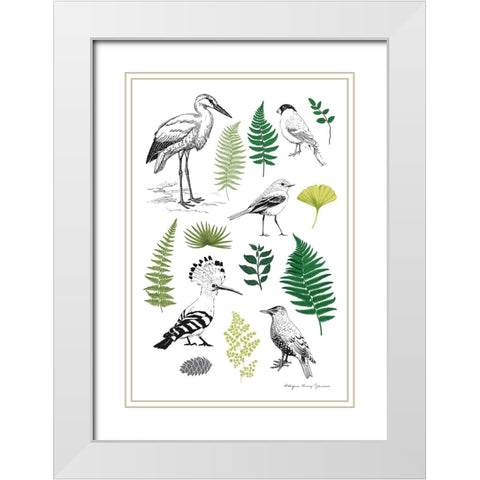 Nature Chart I White Modern Wood Framed Art Print with Double Matting by Kucwaj-Tybur, Kasia