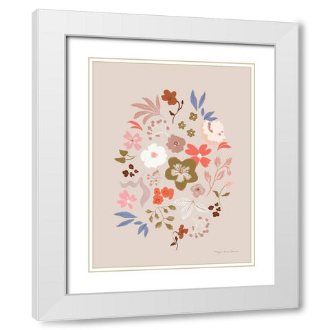 Fleurette IV White Modern Wood Framed Art Print with Double Matting by Kucwaj-Tybur, Kasia