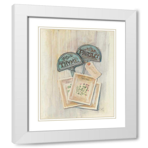 Seed Packs White Modern Wood Framed Art Print with Double Matting by Rowan, Carol