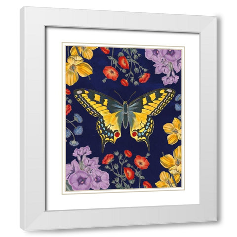 Butterfly Garden IV Dark White Modern Wood Framed Art Print with Double Matting by Portfolio, Wild Apple