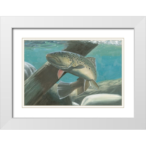 Fresh Catch I White Modern Wood Framed Art Print with Double Matting by Wiens, James