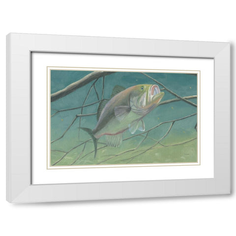 Fresh Catch II White Modern Wood Framed Art Print with Double Matting by Wiens, James