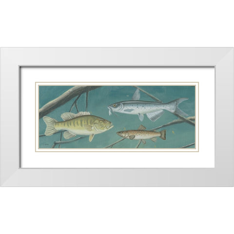 Fresh Catch III White Modern Wood Framed Art Print with Double Matting by Wiens, James