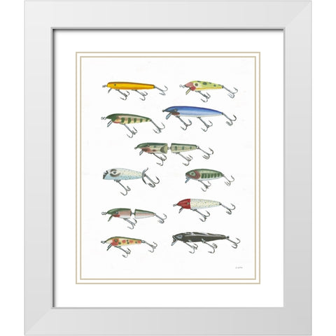 Fresh Catch IV White Modern Wood Framed Art Print with Double Matting by Wiens, James