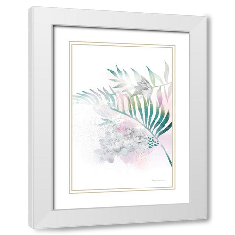 Tropical Floral I White Modern Wood Framed Art Print with Double Matting by Kucwaj-Tybur, Kasia