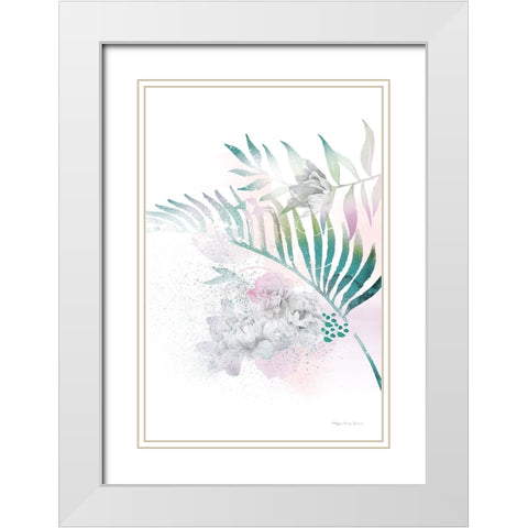 Tropical Floral I White Modern Wood Framed Art Print with Double Matting by Kucwaj-Tybur, Kasia