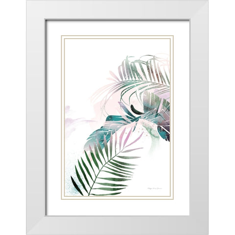 Tropical Floral III White Modern Wood Framed Art Print with Double Matting by Kucwaj-Tybur, Kasia