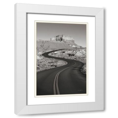 Goblin Valley State Park Rd BW White Modern Wood Framed Art Print with Double Matting by Majchrowicz, Alan