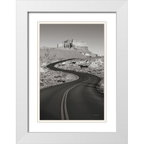 Goblin Valley State Park Rd BW White Modern Wood Framed Art Print with Double Matting by Majchrowicz, Alan