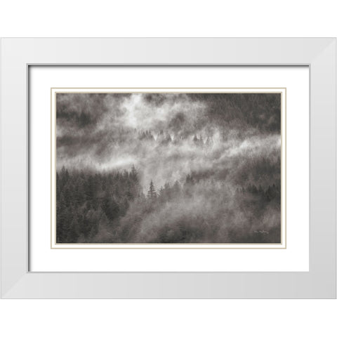 Misty Mountains North Cascades White Modern Wood Framed Art Print with Double Matting by Majchrowicz, Alan