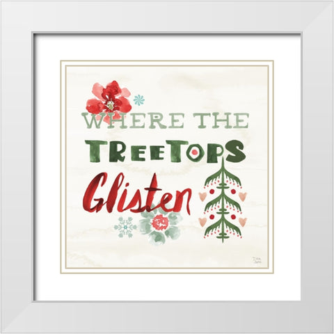 Festive Season XI White Modern Wood Framed Art Print with Double Matting by June, Dina