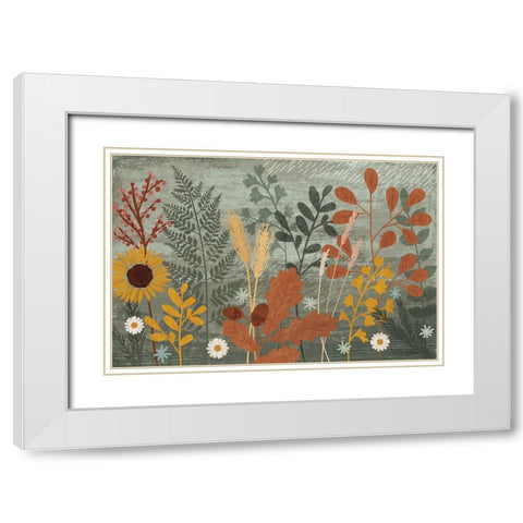 Harvest Craze I White Modern Wood Framed Art Print with Double Matting by Charron, Veronique