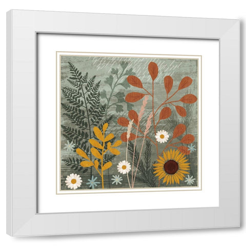 Harvest Craze II White Modern Wood Framed Art Print with Double Matting by Charron, Veronique