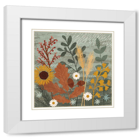 Harvest Craze III White Modern Wood Framed Art Print with Double Matting by Charron, Veronique