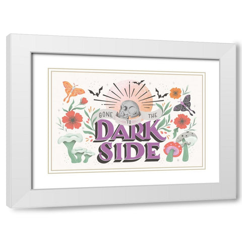 Dark Side I White Modern Wood Framed Art Print with Double Matting by Graham, Gia