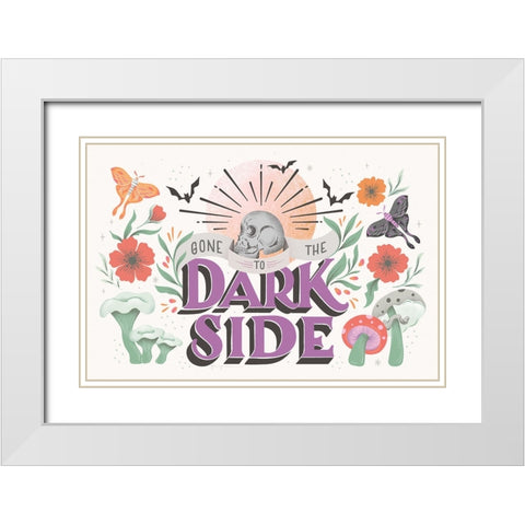 Dark Side I White Modern Wood Framed Art Print with Double Matting by Graham, Gia