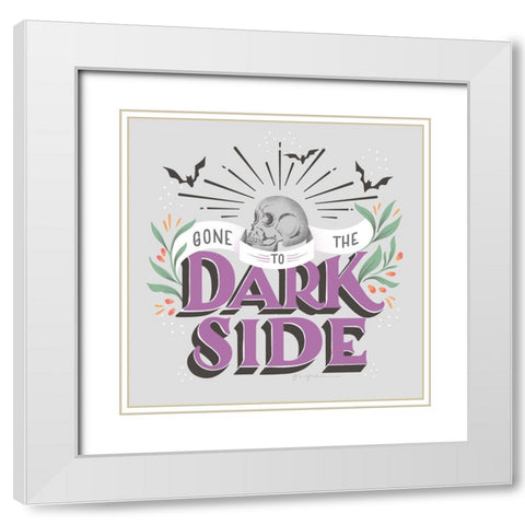Dark Side II White Modern Wood Framed Art Print with Double Matting by Graham, Gia