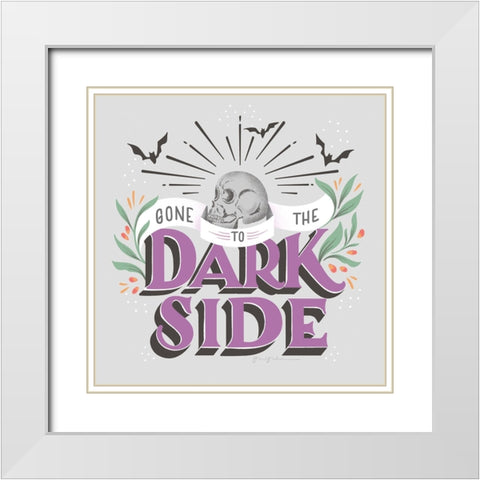 Dark Side II White Modern Wood Framed Art Print with Double Matting by Graham, Gia