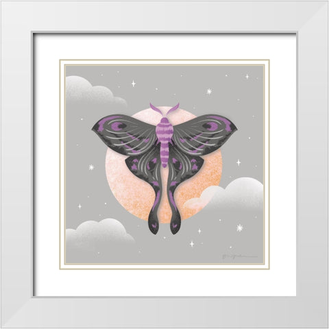 Dark Side III White Modern Wood Framed Art Print with Double Matting by Graham, Gia