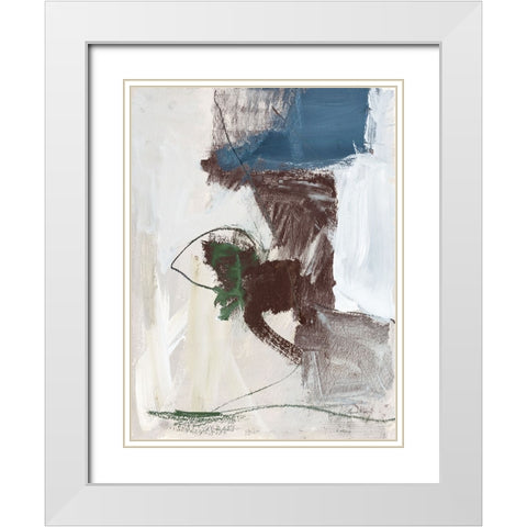 Dark Abstract I White Modern Wood Framed Art Print with Double Matting by Munger, Pamela