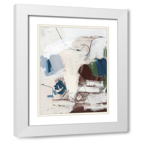 Dark Abstract II White Modern Wood Framed Art Print with Double Matting by Munger, Pamela