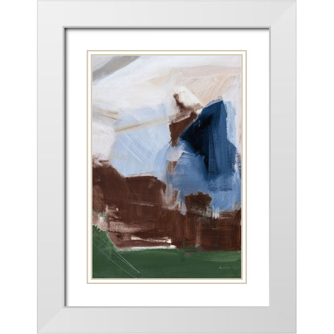 Riverbank Dark Crop White Modern Wood Framed Art Print with Double Matting by Munger, Pamela