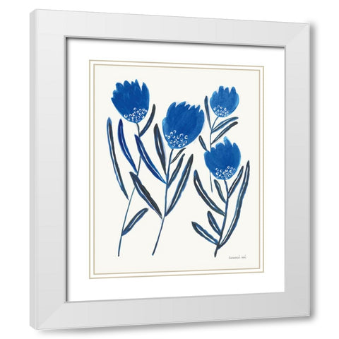 Borrowed and Blue II White Modern Wood Framed Art Print with Double Matting by Nai, Danhui