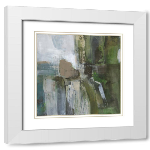 Forest Feel I White Modern Wood Framed Art Print with Double Matting by Nai, Danhui