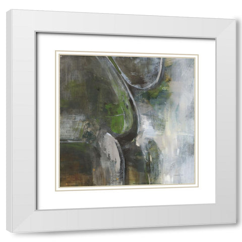 Forest Feel II White Modern Wood Framed Art Print with Double Matting by Nai, Danhui