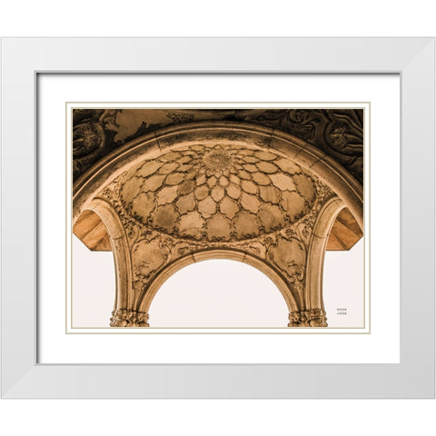 Arch Detail White Modern Wood Framed Art Print with Double Matting by Larson, Nathan