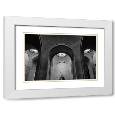 The Winged Victory of Samothrace White Modern Wood Framed Art Print with Double Matting by Larson, Nathan
