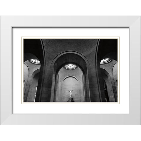 The Winged Victory of Samothrace White Modern Wood Framed Art Print with Double Matting by Larson, Nathan