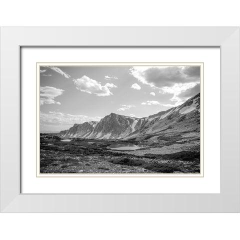 Wyoming Wonder White Modern Wood Framed Art Print with Double Matting by Larson, Nathan