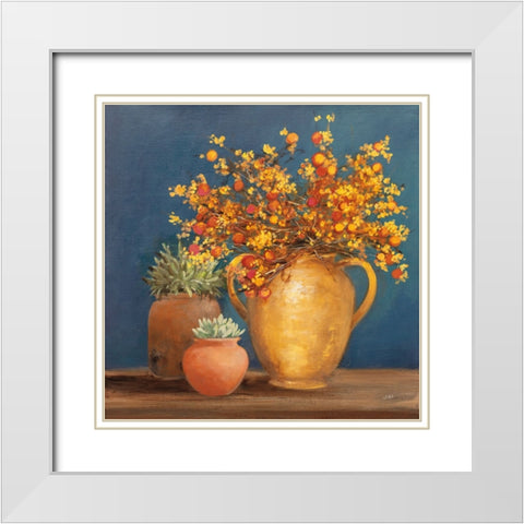 Richness of Life I Deep Blue White Modern Wood Framed Art Print with Double Matting by Purinton, Julia