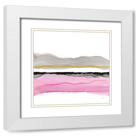 Iced Sherbetscape II White Modern Wood Framed Art Print with Double Matting by Paschke, Chris