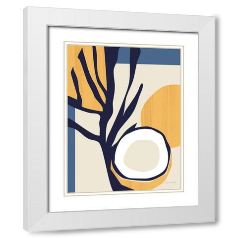 Coconut Tropicale v2 White Modern Wood Framed Art Print with Double Matting by Gallagher, Megan
