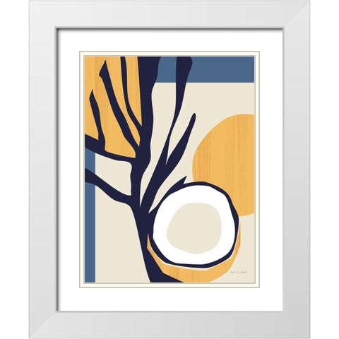 Coconut Tropicale v2 White Modern Wood Framed Art Print with Double Matting by Gallagher, Megan