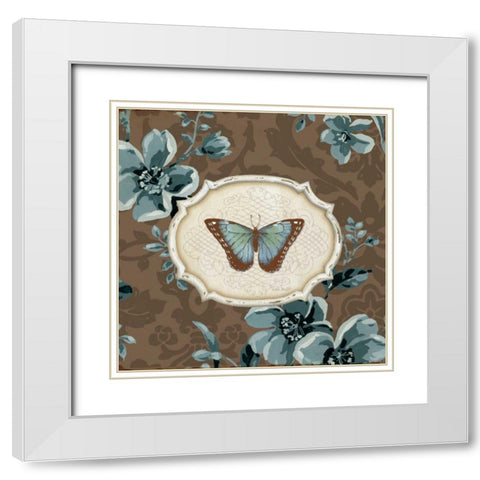 Butterfly Bliss III White Modern Wood Framed Art Print with Double Matting by Audit, Lisa