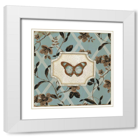 Butterfly Bliss IV White Modern Wood Framed Art Print with Double Matting by Audit, Lisa