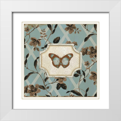 Butterfly Bliss IV White Modern Wood Framed Art Print with Double Matting by Audit, Lisa