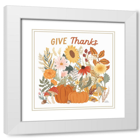 Autumn Meadow III White Modern Wood Framed Art Print with Double Matting by Marshall, Laura