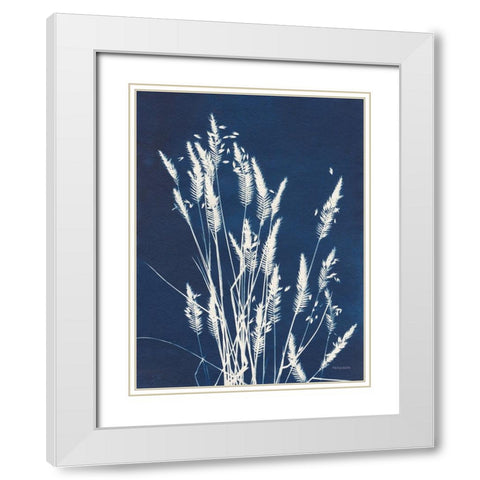 Ornamental Grass III White Modern Wood Framed Art Print with Double Matting by Ferguson, Kathy
