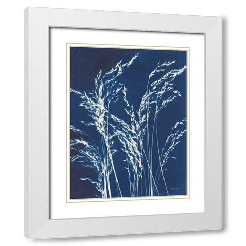 Ornamental Grass V White Modern Wood Framed Art Print with Double Matting by Ferguson, Kathy
