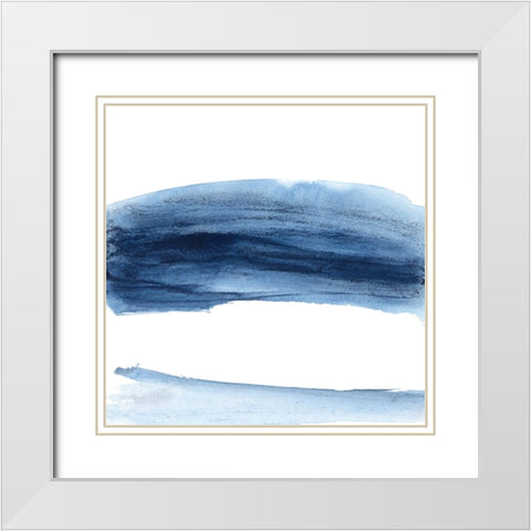 Emotion I White Modern Wood Framed Art Print with Double Matting by Paschke, Chris